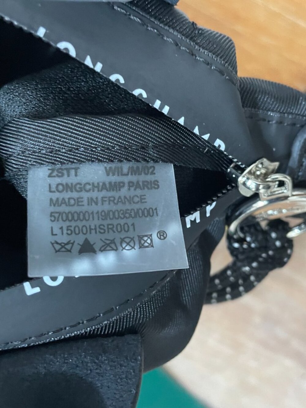 NWT Longchamp Le Pliage Energy Handbag Tote Pouch XS Black Crossbody Makeup Mini - Picture 8 of 8